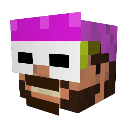 BigMoodBiggerNut Minecraft avatar head, 3D render