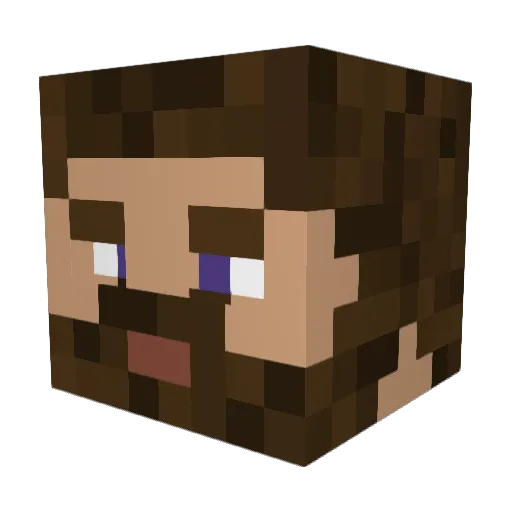 BigNickHanging Minecraft avatar head, 3D render