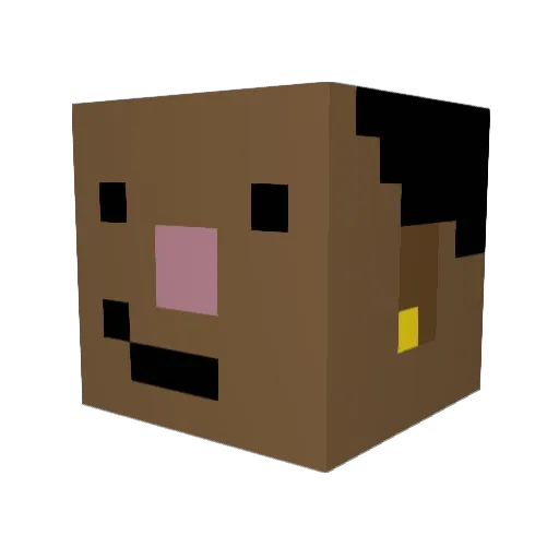 BigNoseBabby Minecraft avatar head, 3D render