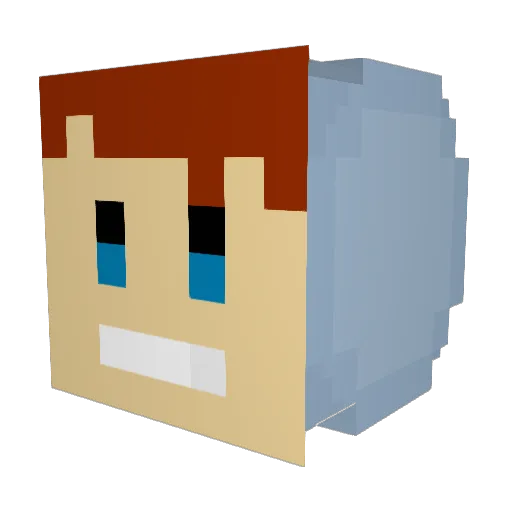 BigO0218 Minecraft avatar head, 3D render