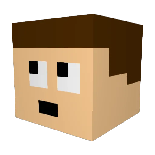 BigO2003 Minecraft avatar head, 3D render