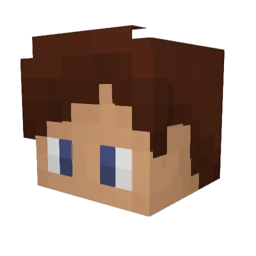 BigOldGeek66 Minecraft avatar head, 3D render