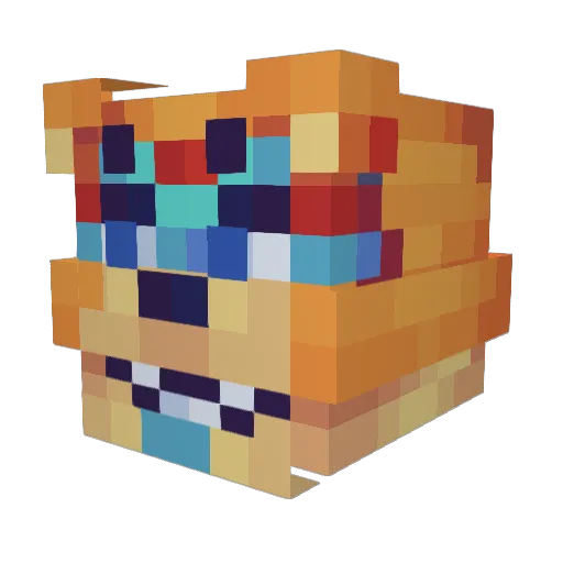BigOuiOui2 Minecraft avatar head, 3D render