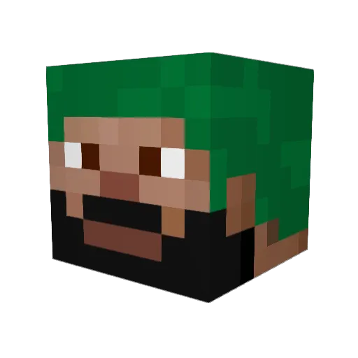 BigPapaAdiar Minecraft avatar head, 3D render