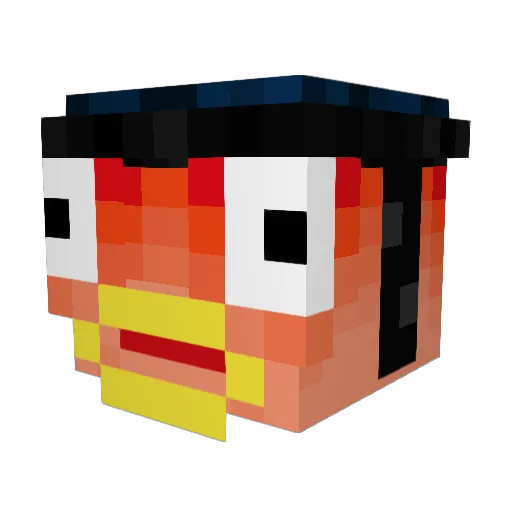 BigPapaRex760 Minecraft avatar head, 3D render