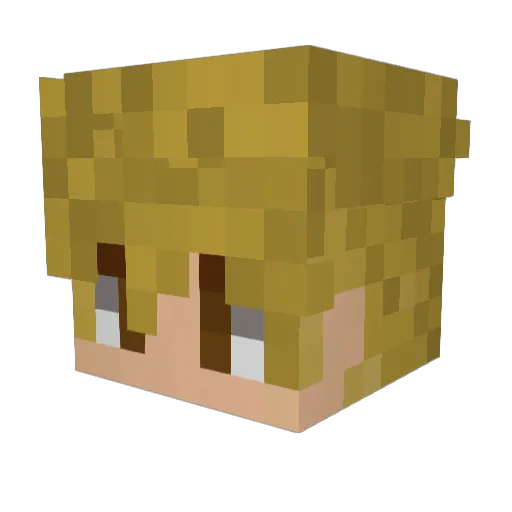 BigPapaSensei Minecraft avatar head, 3D render