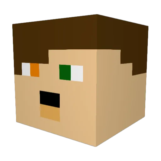 BigPapiCj Minecraft avatar head, 3D render