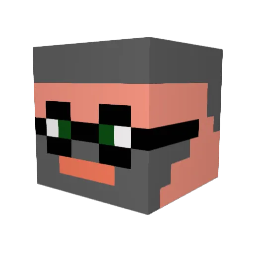 BigPearce Minecraft avatar head, 3D render