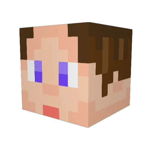 BigPitters Minecraft avatar head, 3D render