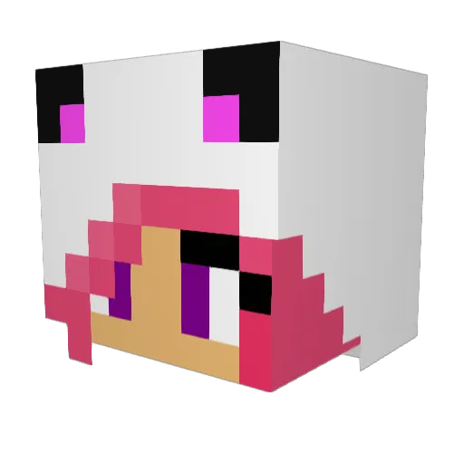 BigPony Minecraft avatar head, 3D render