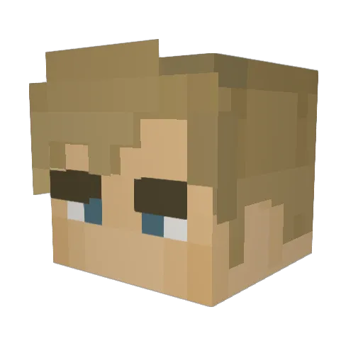 BigPoppa1971 Minecraft avatar head, 3D render