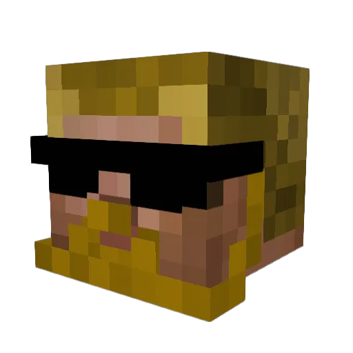 BigPoppa_17 Minecraft avatar head, 3D render