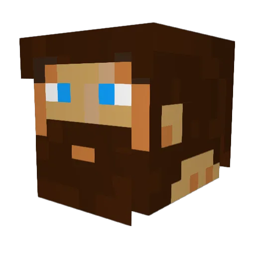 BigPower2019 Minecraft avatar head, 3D render