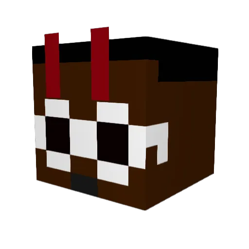 BigPrimo Minecraft avatar head, 3D render