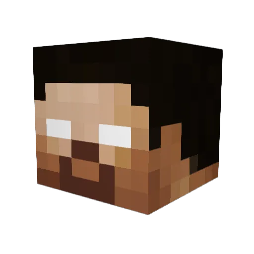 BigPvp22 Minecraft avatar head, 3D render
