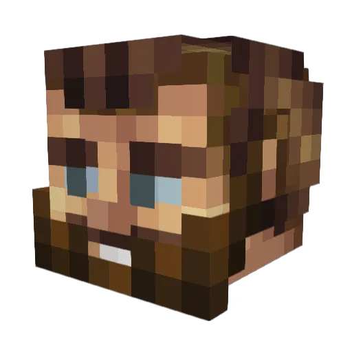 BigRJD Minecraft avatar head, 3D render