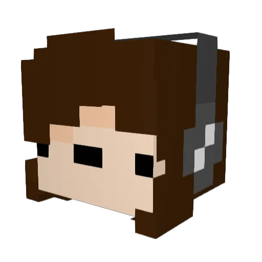 BigRatto Minecraft avatar head, 3D render
