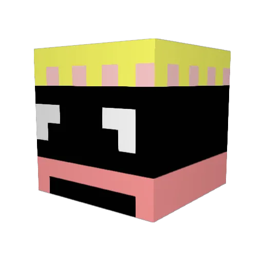 BigRed1988 Minecraft avatar head, 3D render