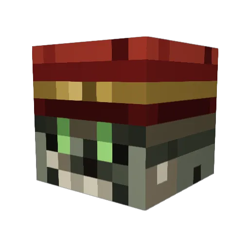 BigRed5365 Minecraft avatar head, 3D render