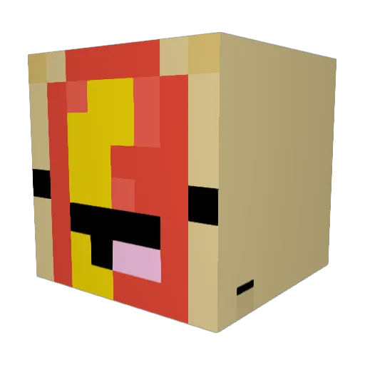 BigRed81 Minecraft avatar head, 3D render