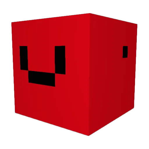 BigRedBlock69 Minecraft avatar head, 3D render
