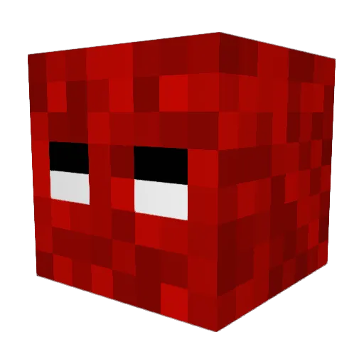 BigRedBogan Minecraft avatar head, 3D render