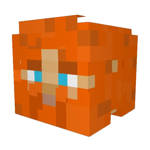 BigReddBeard Minecraft avatar head, 3D render