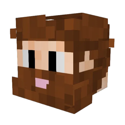 BigRidge Minecraft avatar head, 3D render
