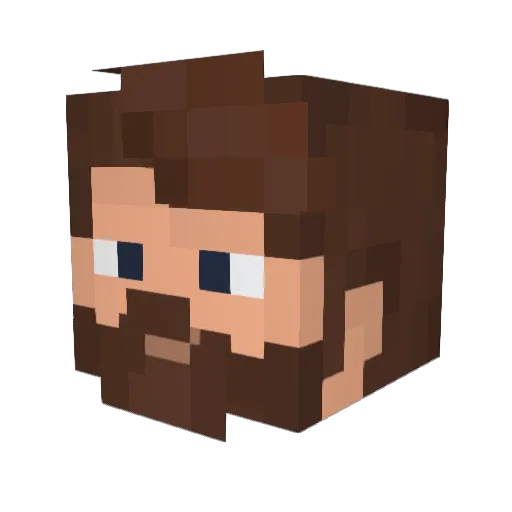 BigRoma Minecraft avatar head, 3D render