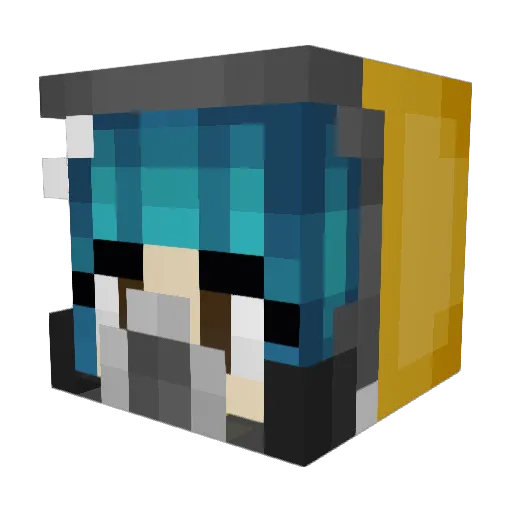 BigRona Minecraft avatar head, 3D render
