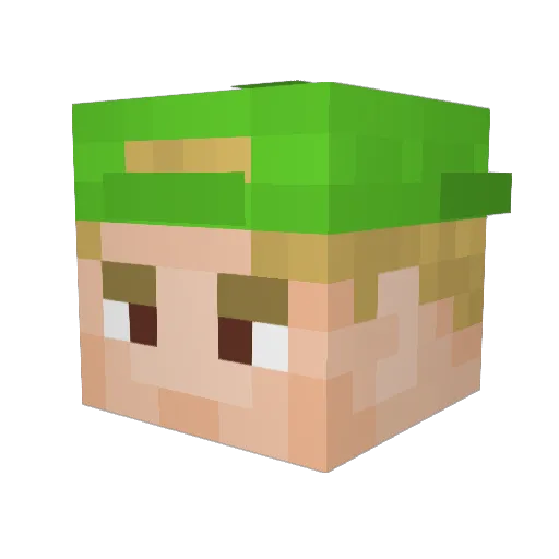 BigSTy Minecraft avatar head, 3D render