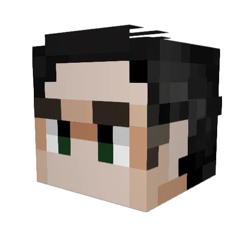 BigScaredd Minecraft avatar head, 3D render