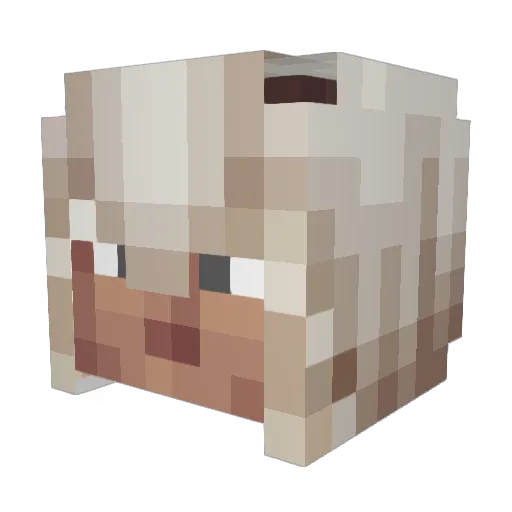 BigShock3 Minecraft avatar head, 3D render