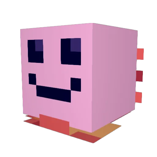 BigShrimp Minecraft avatar head, 3D render