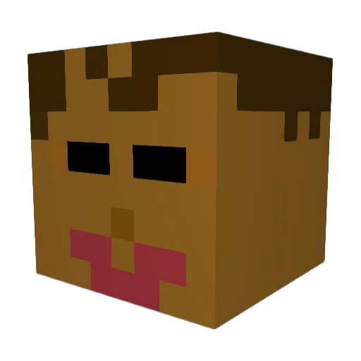 BigSippy Minecraft avatar head, 3D render
