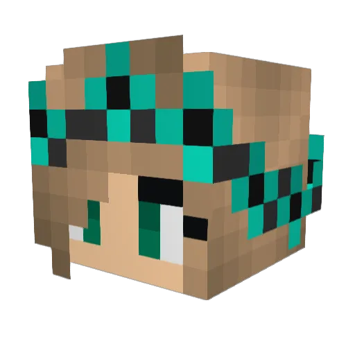 BigSis4 Minecraft avatar head, 3D render