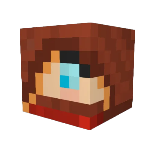 BigSister13 Minecraft avatar head, 3D render