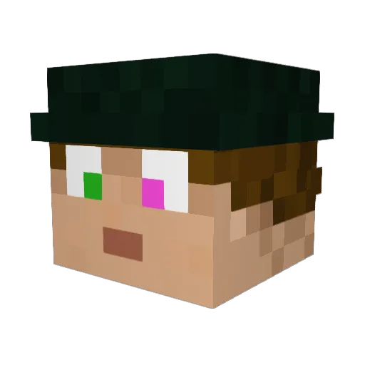 BigSlime Minecraft avatar head, 3D render