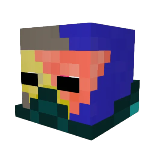 BigSmi1e Minecraft avatar head, 3D render