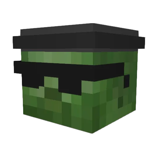 BigSubbyP Minecraft avatar head, 3D render