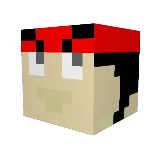 BigSwang Minecraft avatar head, 3D render