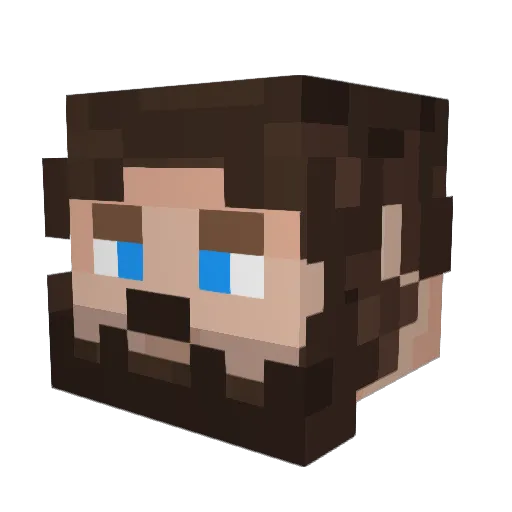 BigT099999 Minecraft avatar head, 3D render