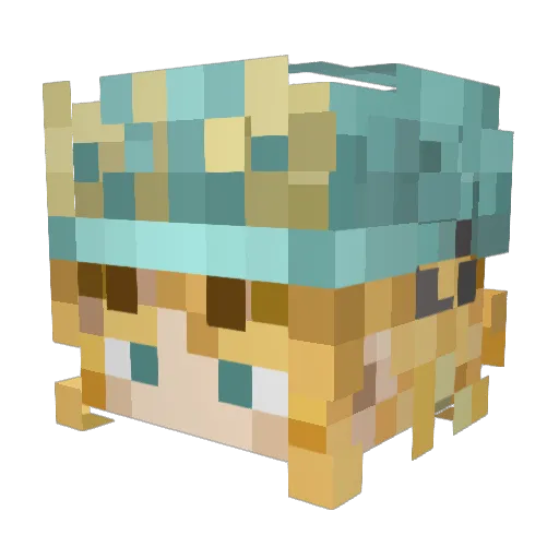 BigThug16 Minecraft avatar head, 3D render