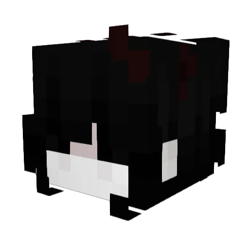 BigTiddyGoth03 Minecraft avatar head, 3D render
