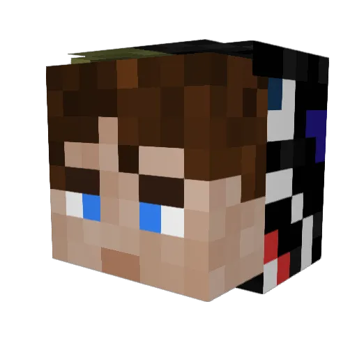 BigTitolo Minecraft avatar head, 3D render