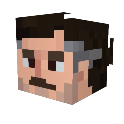 BigUglyTugBoat Minecraft avatar head, 3D render