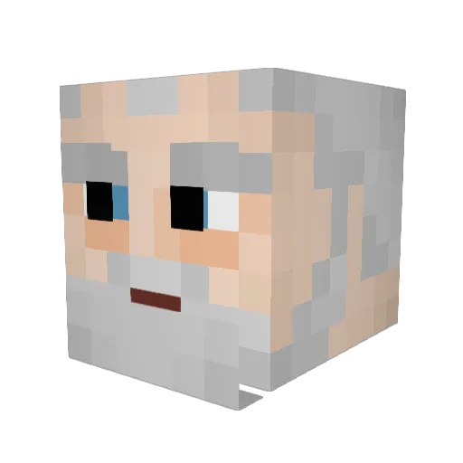 BigUlan Minecraft avatar head, 3D render