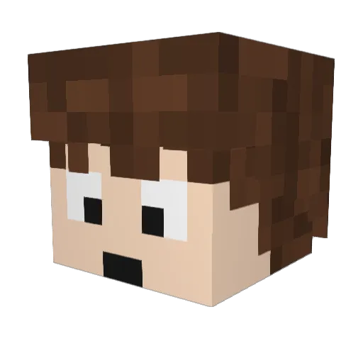 BigUnclePeppa Minecraft avatar head, 3D render