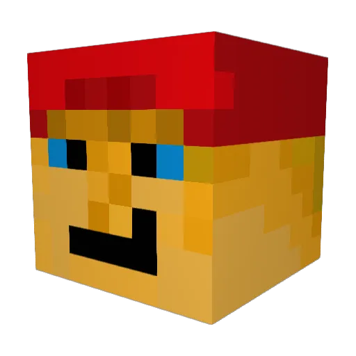 BigVillas Minecraft avatar head, 3D render