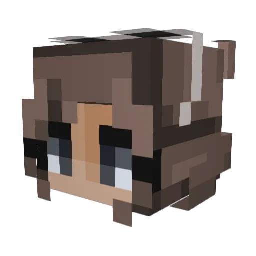 BigVoreGirl_ Minecraft avatar head, 3D render
